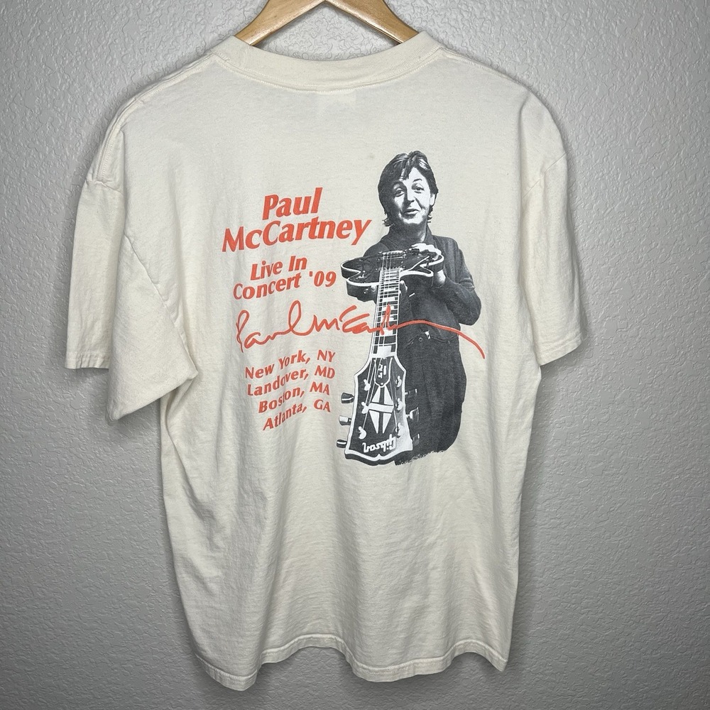 Vintage Paul McCartney Beatles Concert Shirt 09' 2009 Double Sided Large NYC - Picture 5 of 7
